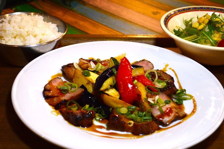 Grilled Pork Loin with Teriyaki Sauce